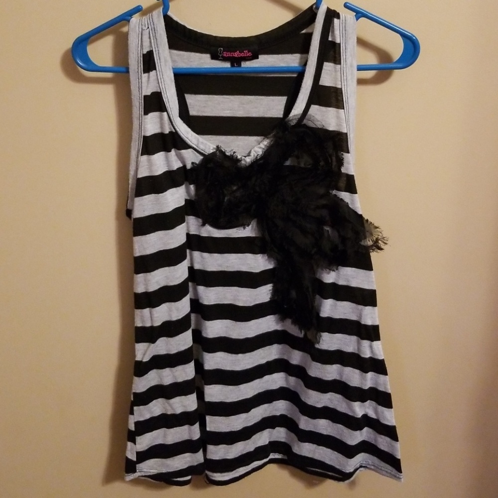 Gray and black tank